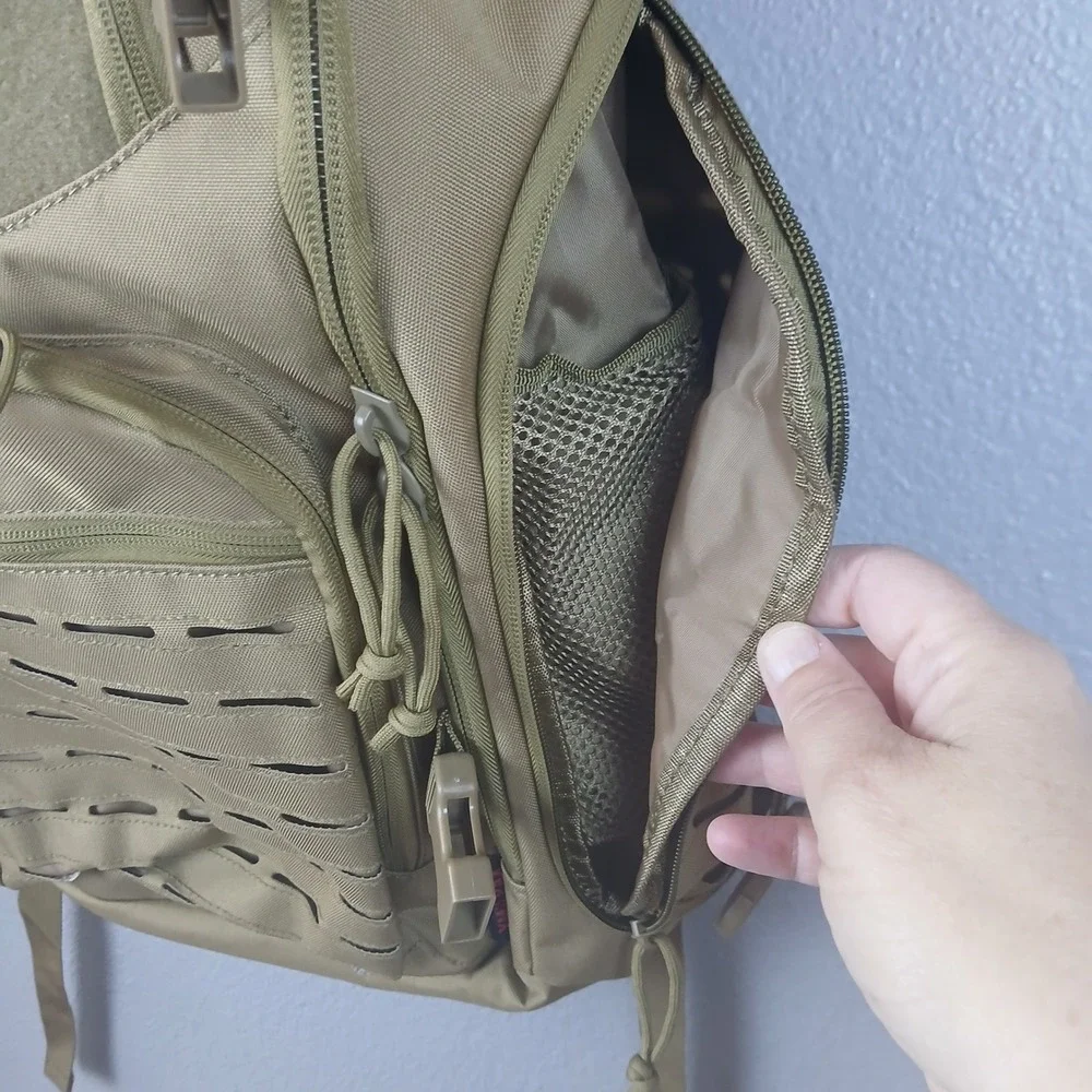 New Tactical Backpack Coyote Tan Laser Cut MOLLE Military Assault Pack 19in